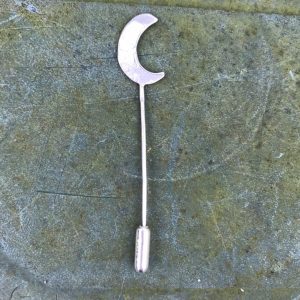 Pin - P04 - Textured silver moon pin